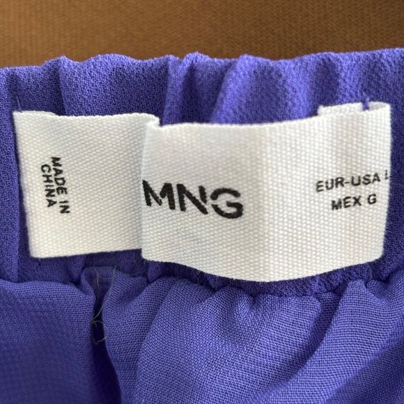 MANGO BEAUTIFUL RICH PURPLE PLEATED MAXI SKIRT, SZ. L - Picture 4 of 4